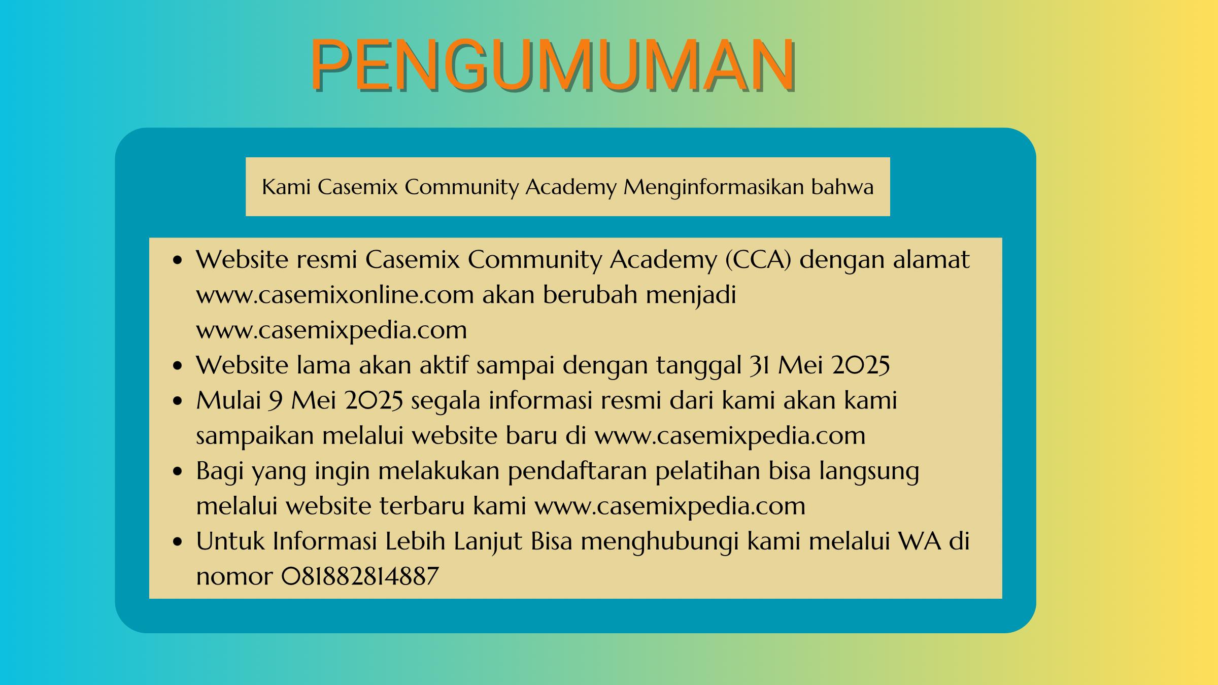 Pengumuman Casemix